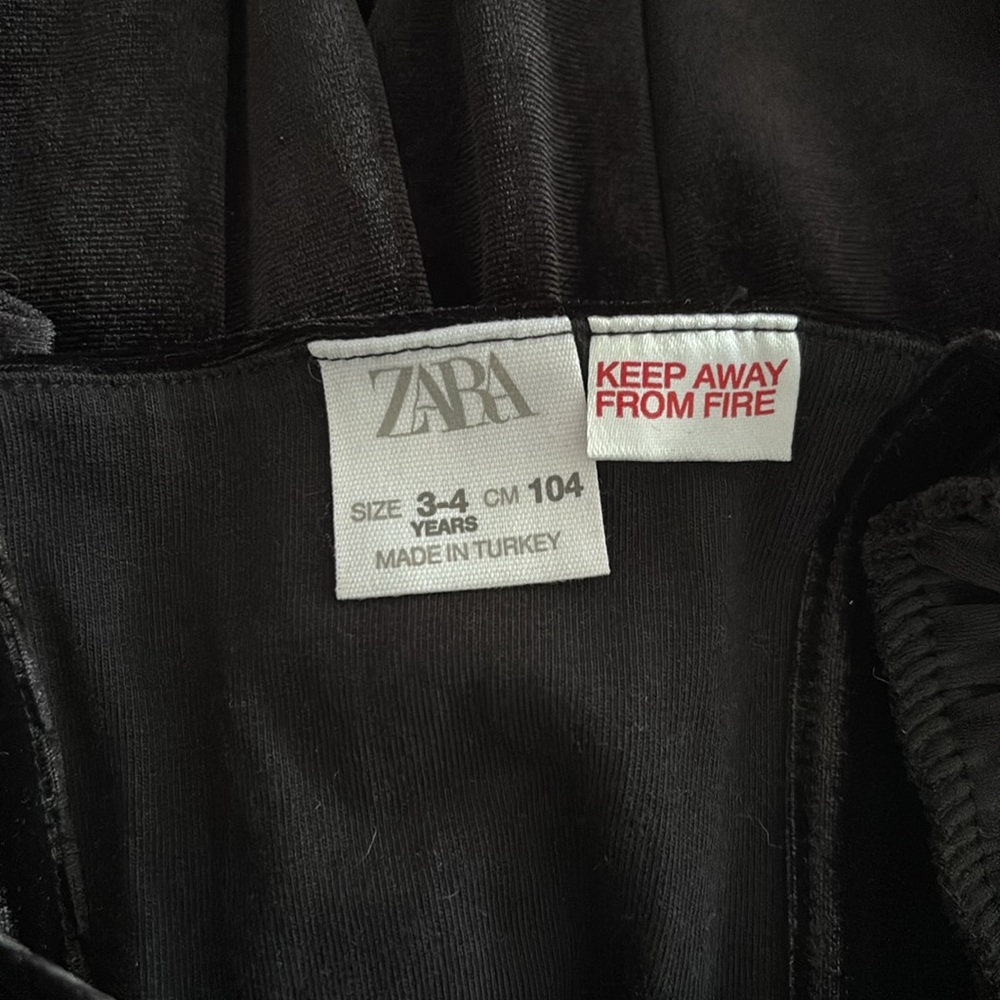 Zara Black Ruffle-Strap Velvet Jumpsuit - Picture 5 of 5